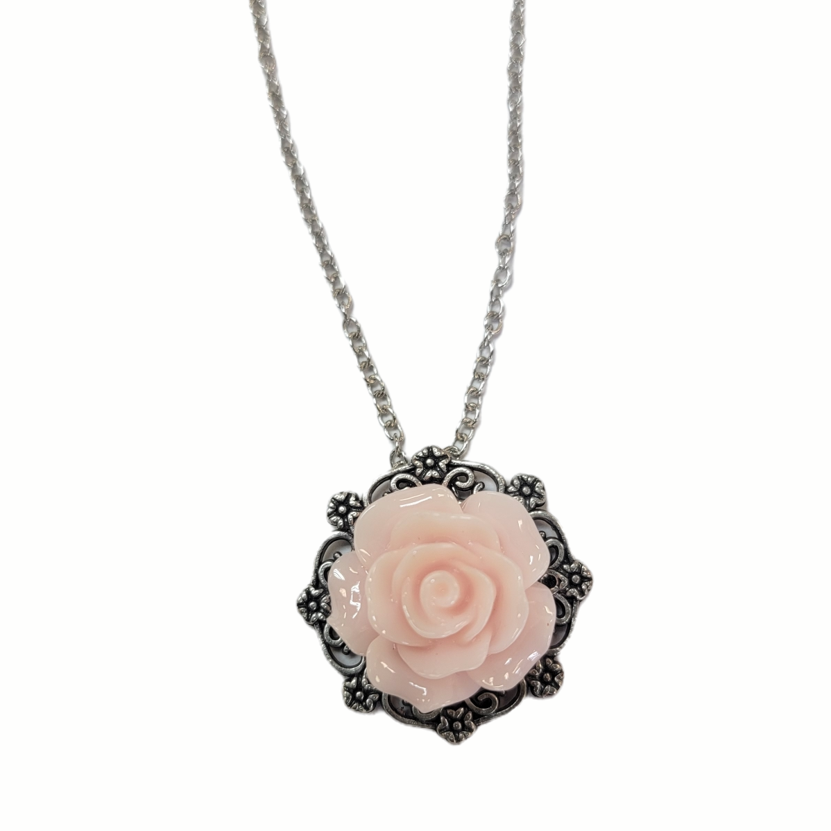 Michelle Marie's Victorian Rose Pendant Necklace - Bridesmaid and Wedding Jewelry