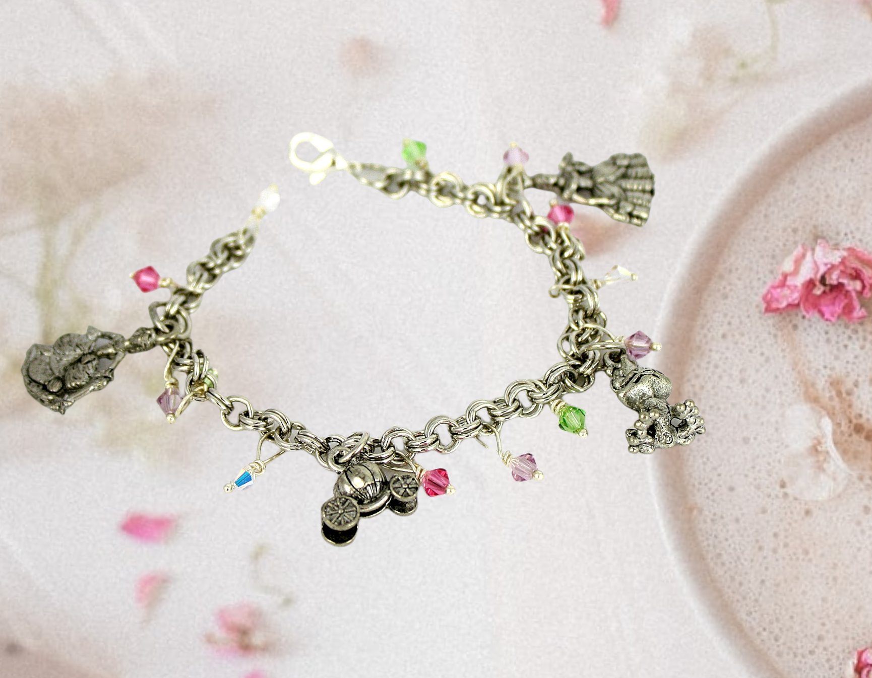 Childs Cinderella Princess Charm Bracelet