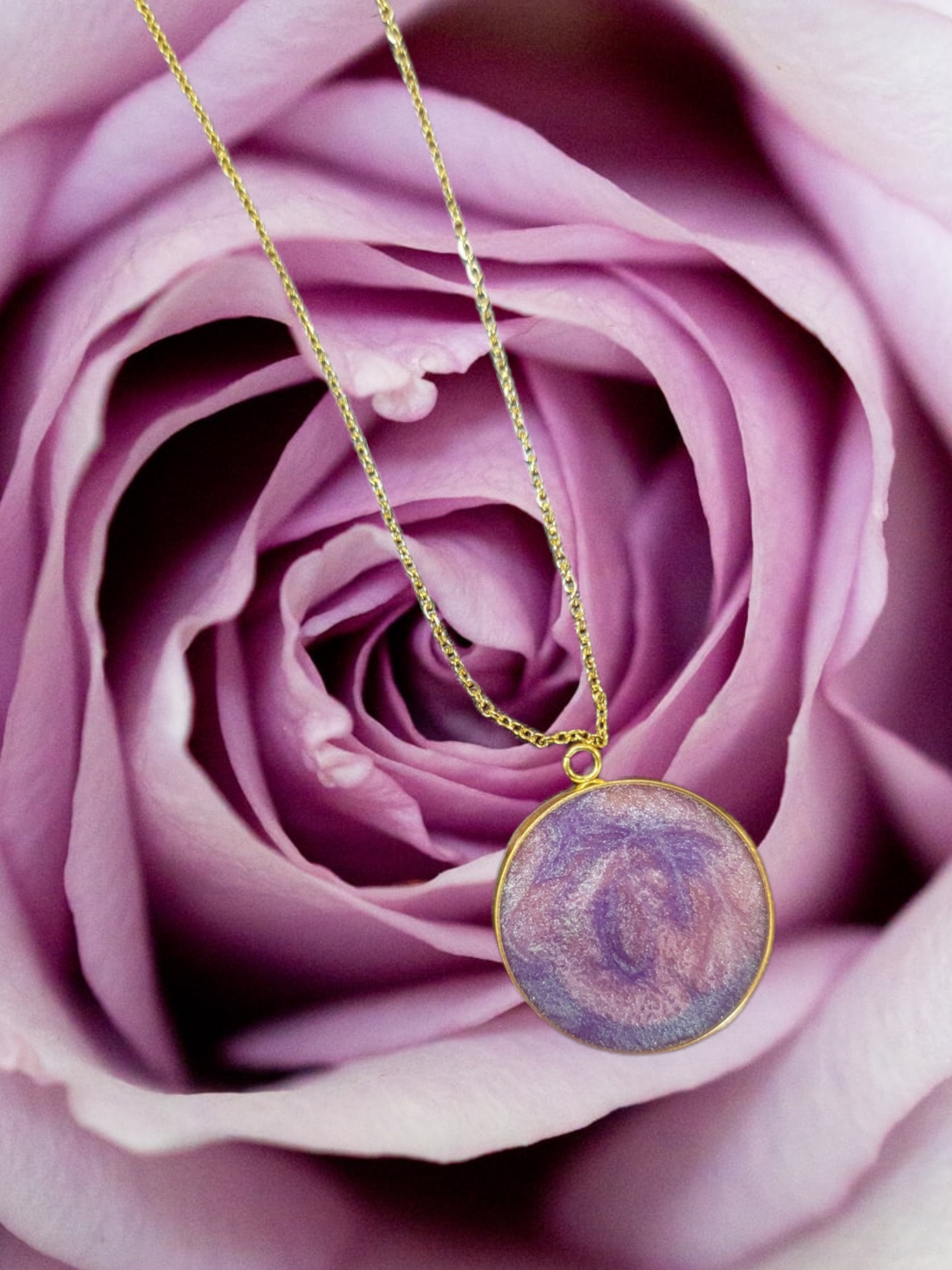 Everlasting Elegance: Real Rose Resin Necklace (Unique Gift for Her)