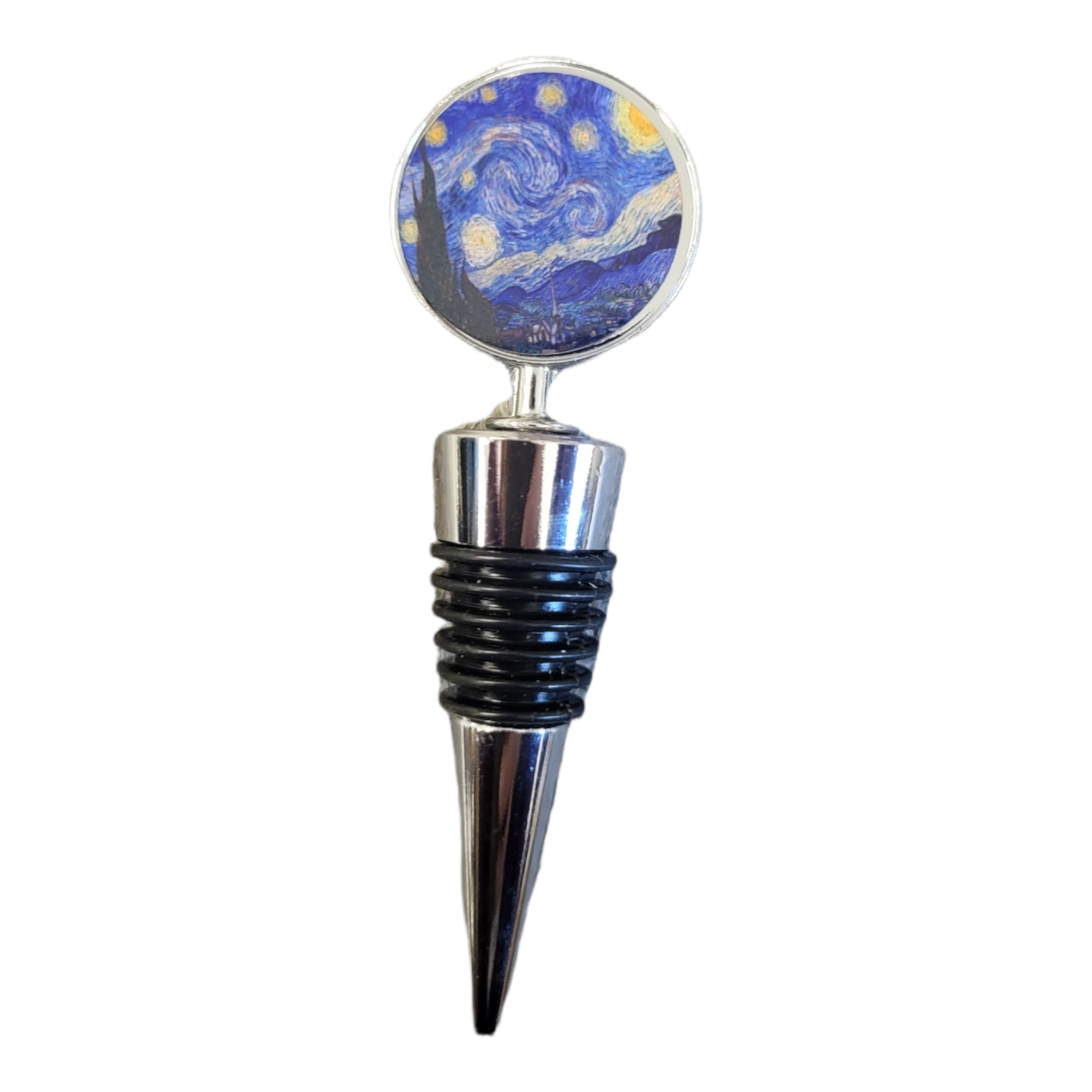 Van Gogh's Starry Night Wine Bottle Stopper - Art Lover's Gift
