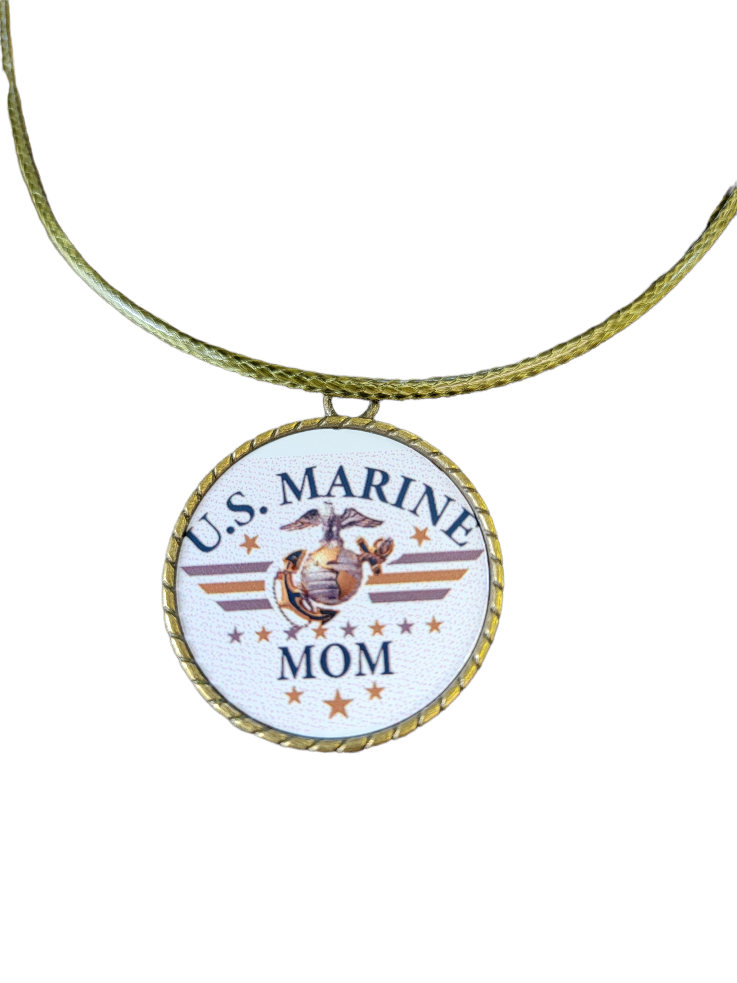 Marine Corp Mom Eagle Globe Anchor Pendant Necklace, Made in USA, Durable and Comfortable, Unique Design, Perfect Gift for Patriots, Sizes Available