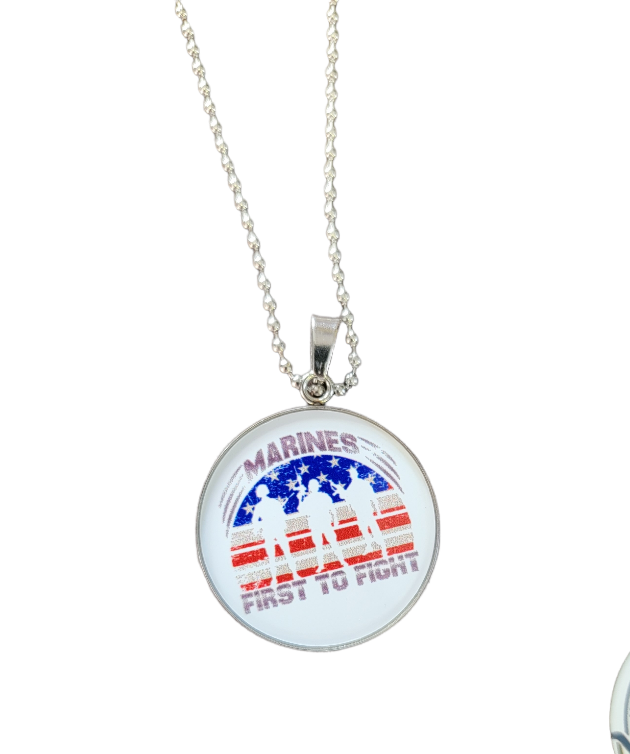 Marine Corp Warrior Pendant Necklace, Perfect Gift for Marine Lovers, Unique and Comfortable, Beautiful and Stylish, Handmade in USA