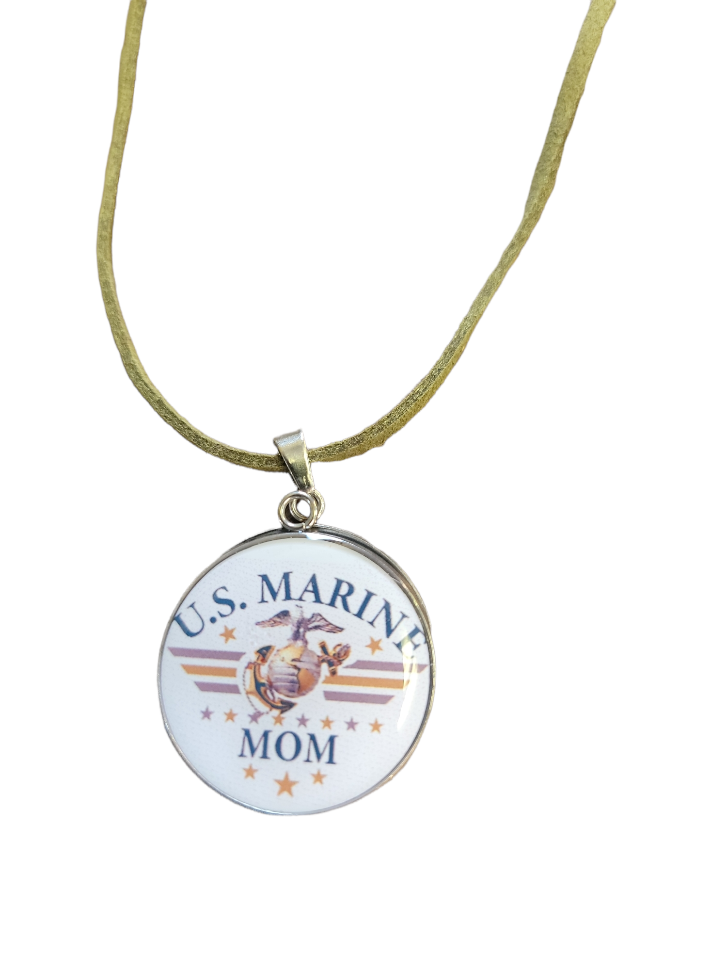 Marine Corp Mom Eagle Globe Anchor Pendant Necklace, Made in USA, Durable and Comfortable, Unique Design, Perfect Gift for Patriots, Sizes Available