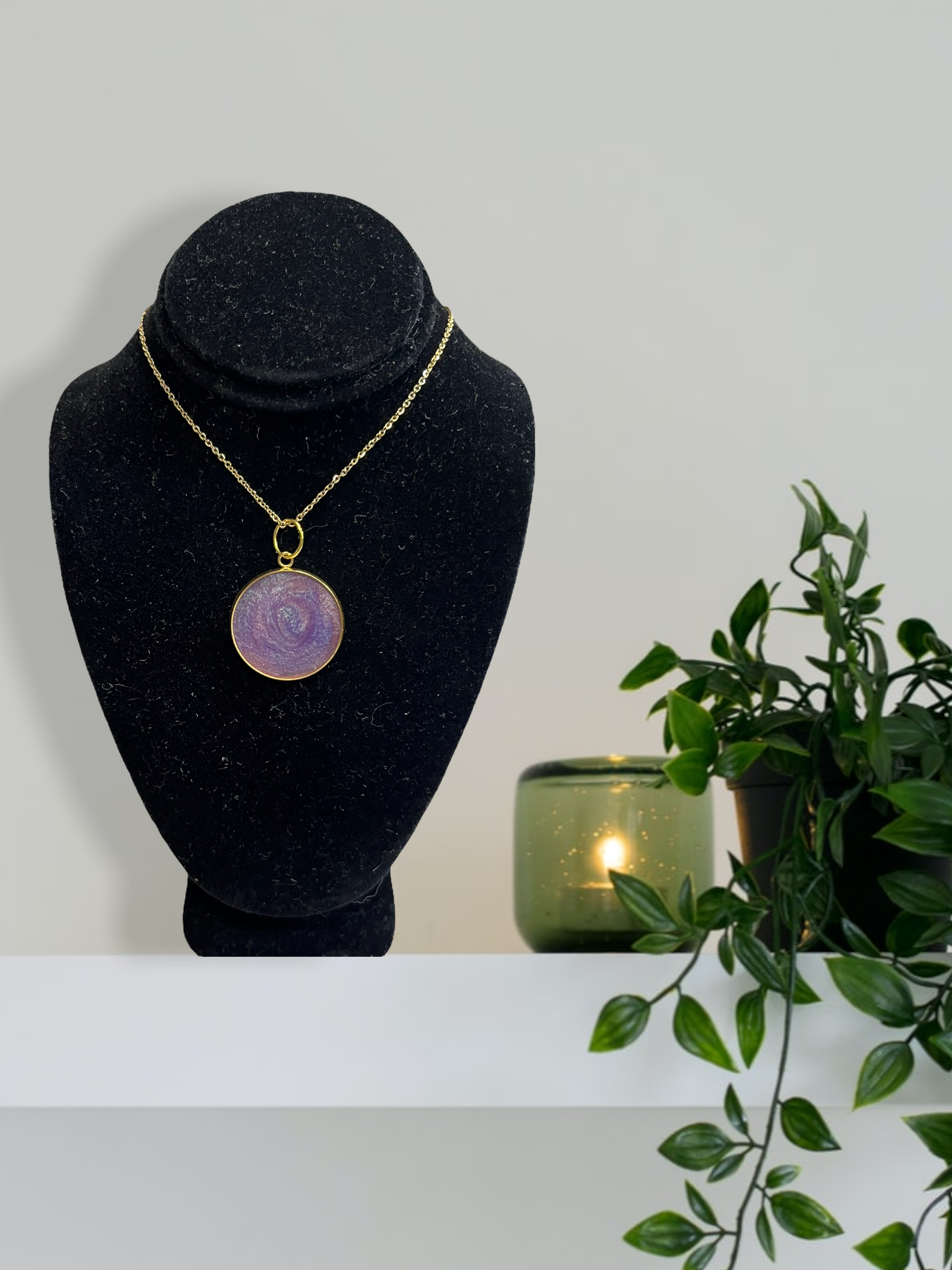 Everlasting Elegance: Real Rose Resin Necklace (Unique Gift for Her)