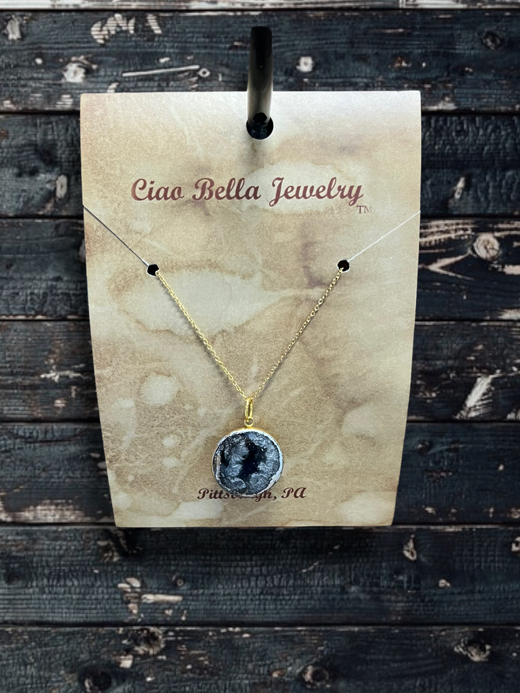 Go Gray Gold Cancer Awareness Necklace