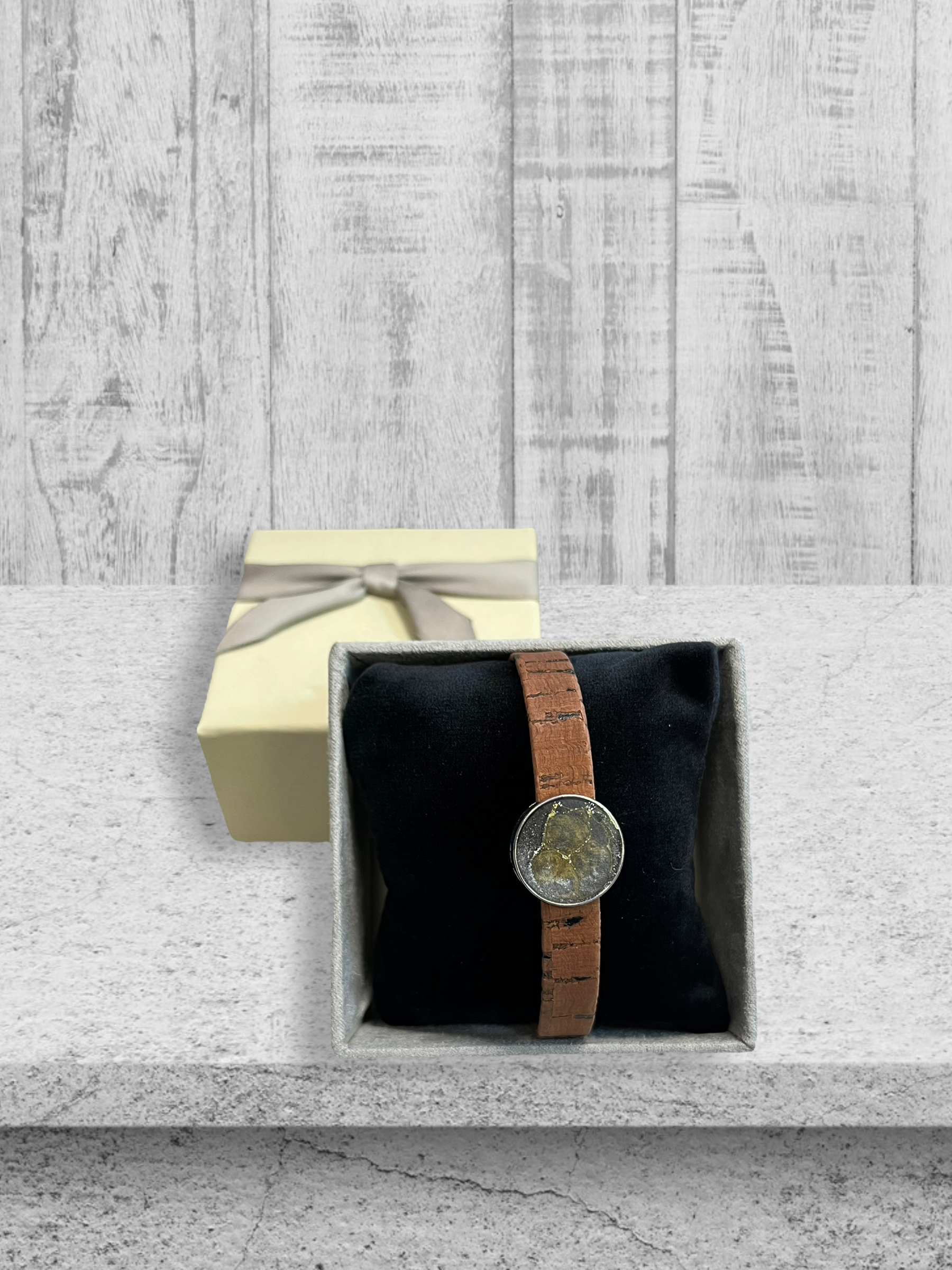 Michelle Marie's Unisex Sustainable Cork Bracelet | Go Gray for Brain Cancer | Charity Bracelet | Made in the USA