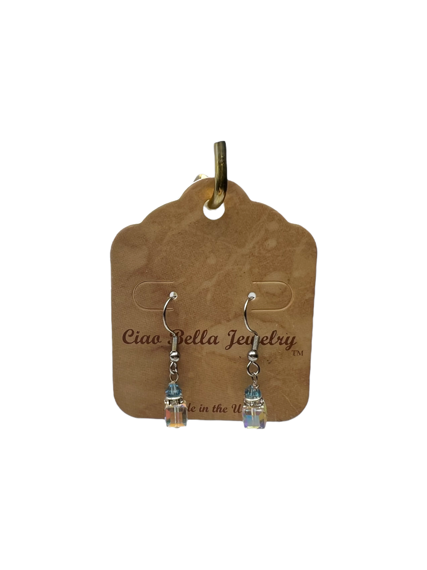 Classic Brilliance: Austrian Crystal Square Stud Earrings (Gift Pouch)