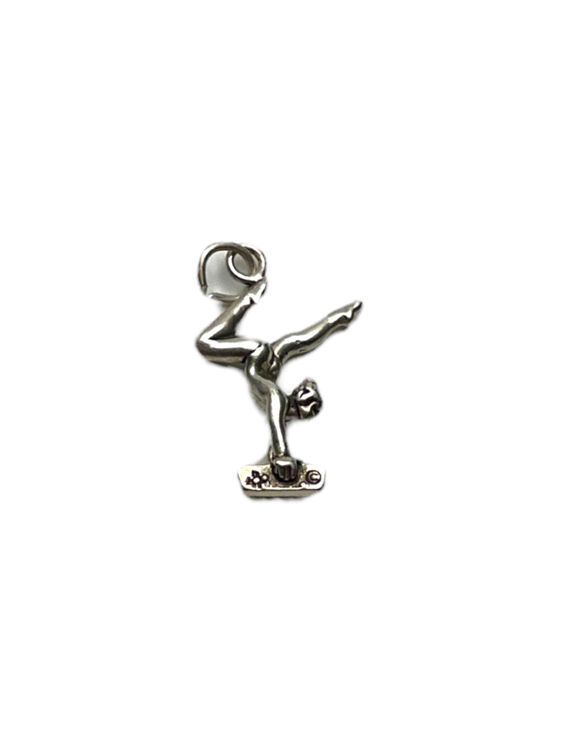Sterling Silver Gymnastics Charm Necklace for Athletes