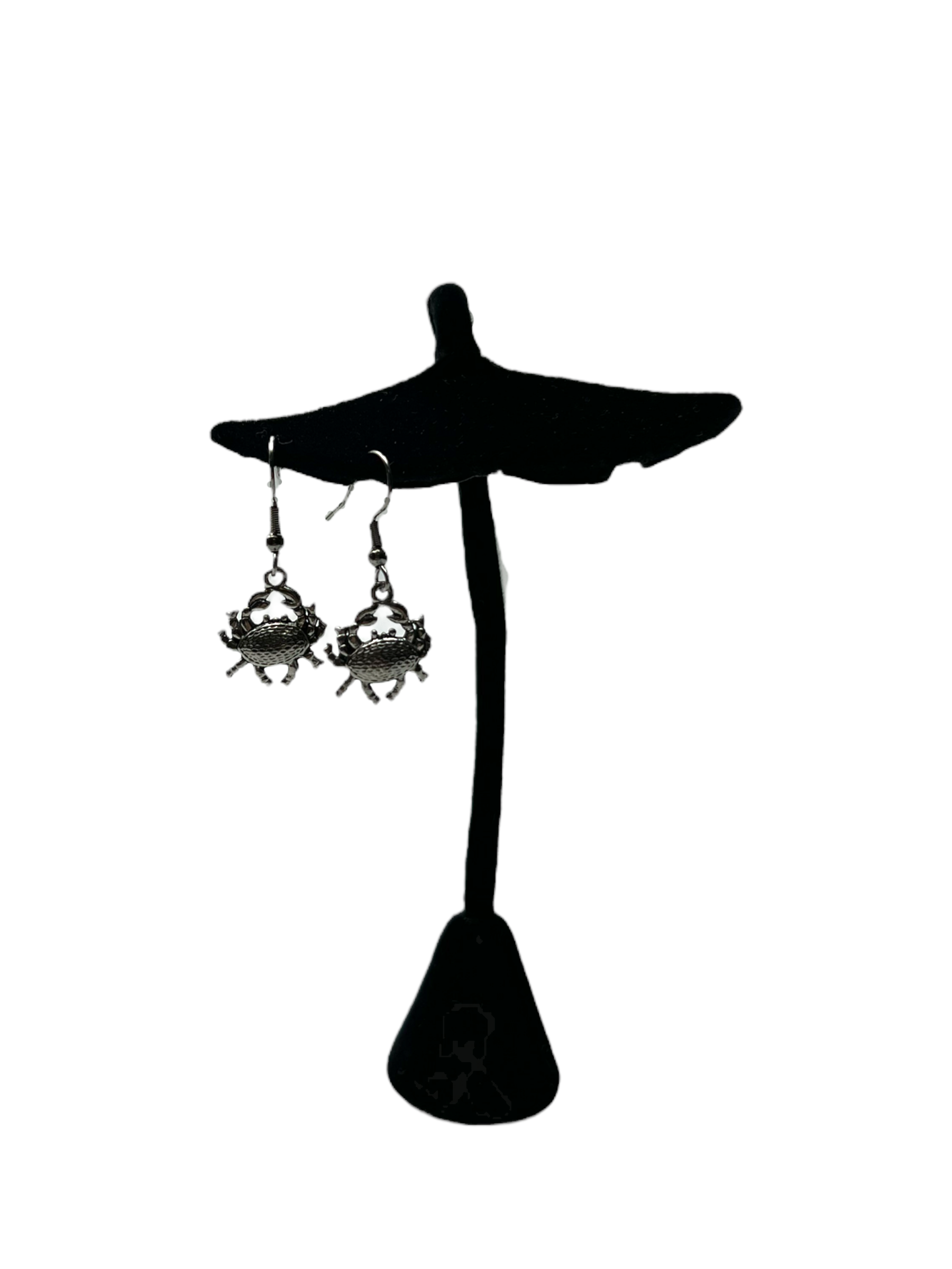 Silver Crab Necklace and Earrings Set