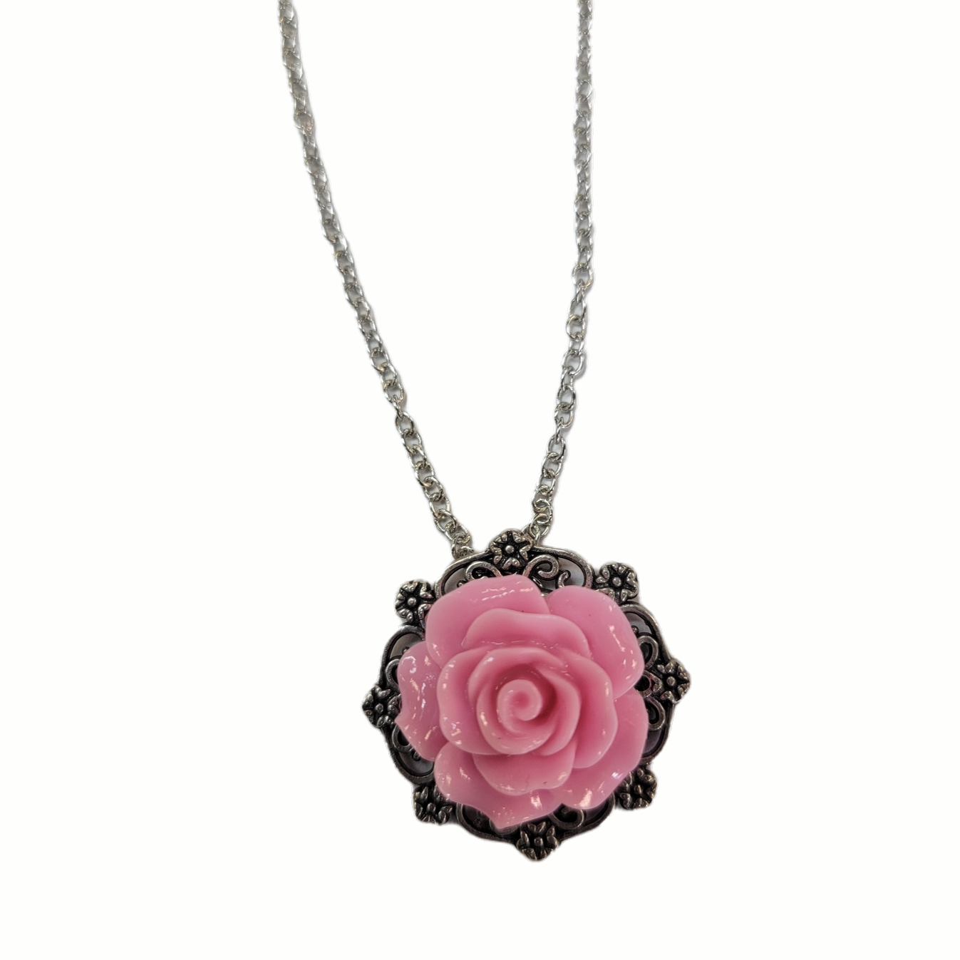Michelle Marie's Victorian Rose Pendant Necklace - Bridesmaid and Wedding Jewelry