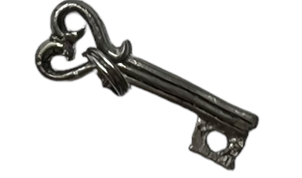 Pewter Victorian Key Necklace and Earring Set