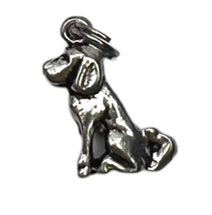 Adorable Pewter Dog Charm Necklace and Earring Set