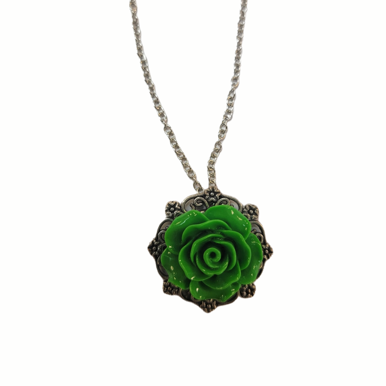 Michelle Marie's Victorian Rose Pendant Necklace - Bridesmaid and Wedding Jewelry
