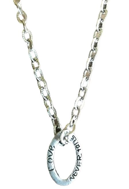 "Love is Patient, Love is Kind" Inspirational Pendant Necklace