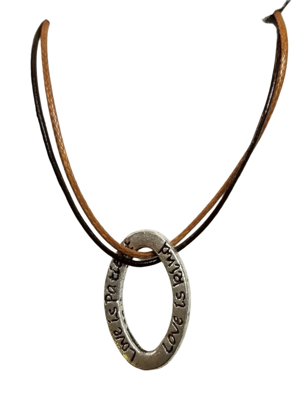 "Love is Patient, Love is Kind" Inspirational Pendant Necklace