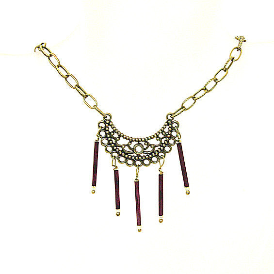 Tribal Filigree Pendant Necklace (20", Gift Pouch)