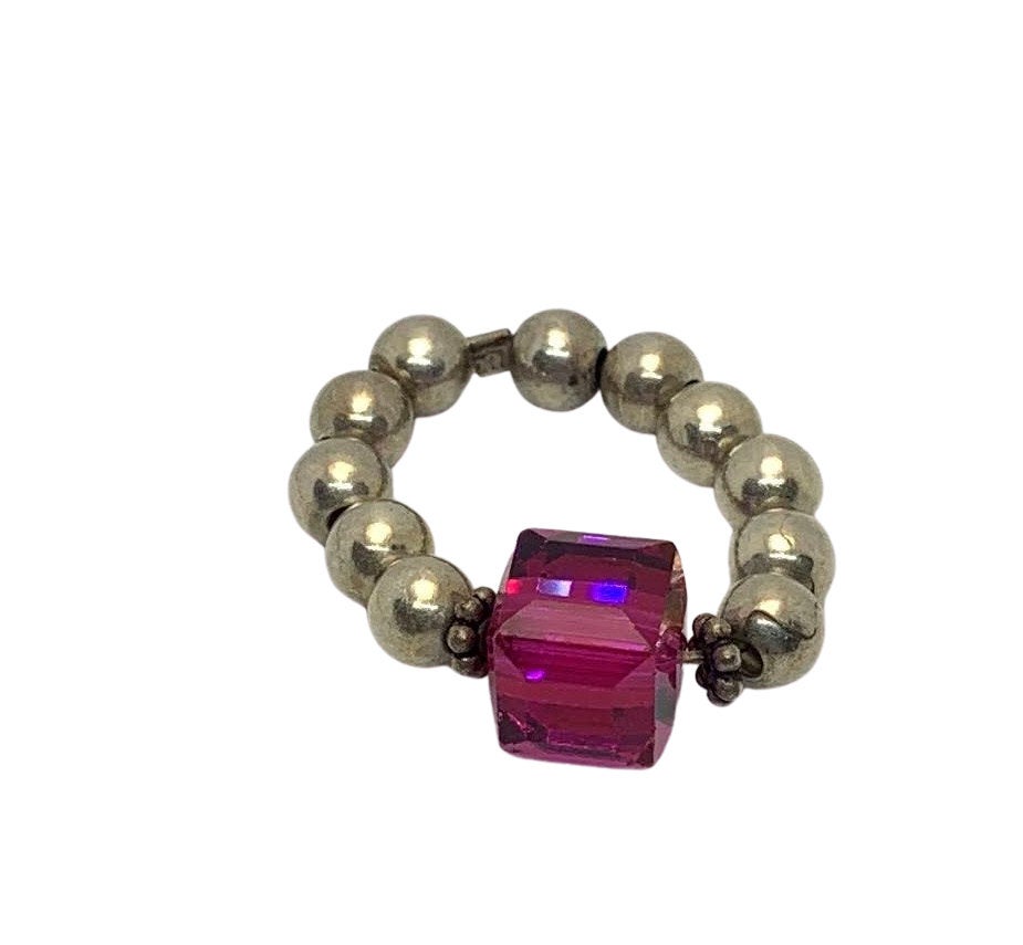 Pearl and Crystal Stretch Rings in Assorted Color Choices