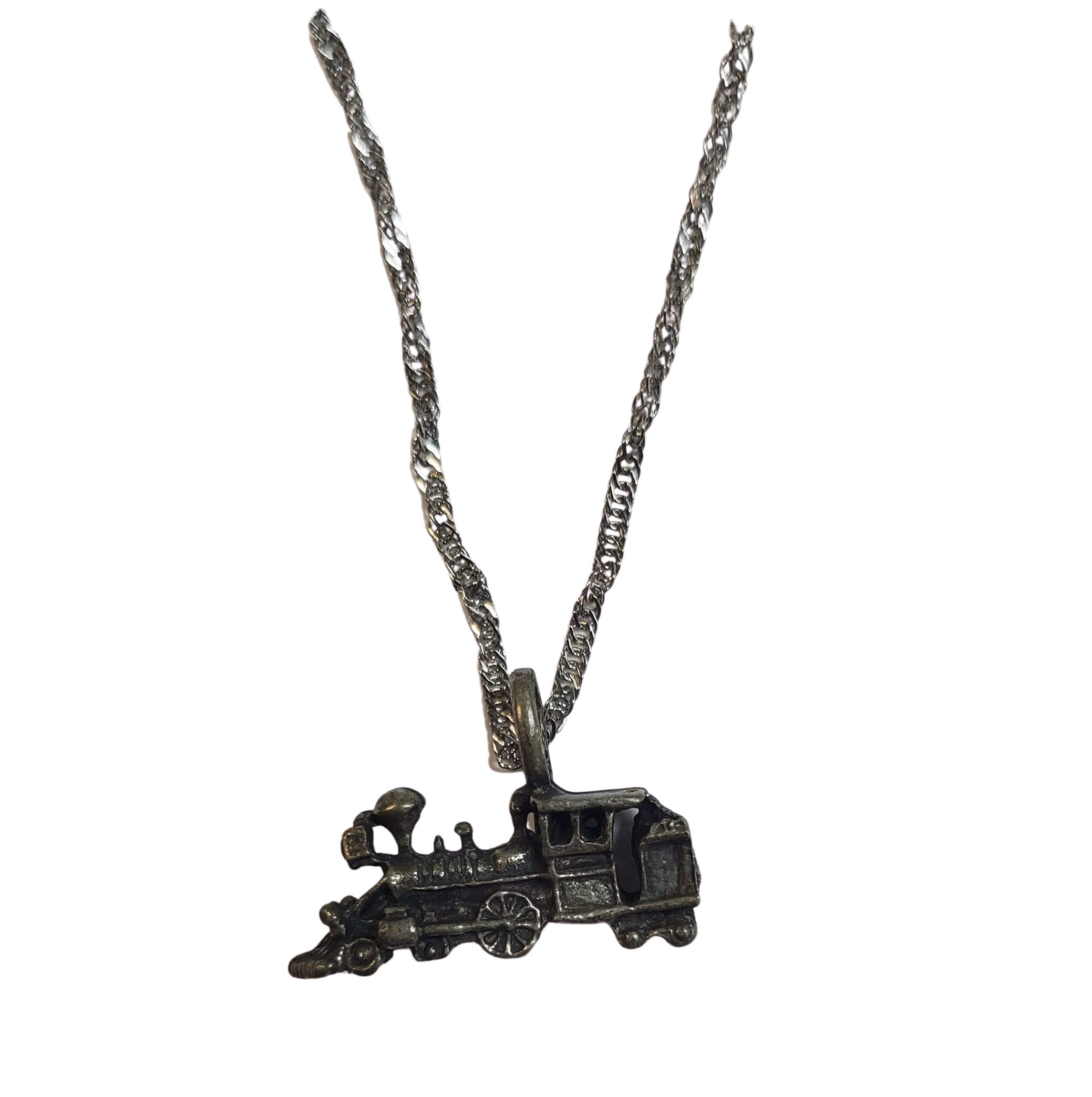 Steam Engine Charm Necklace for Train Lovers