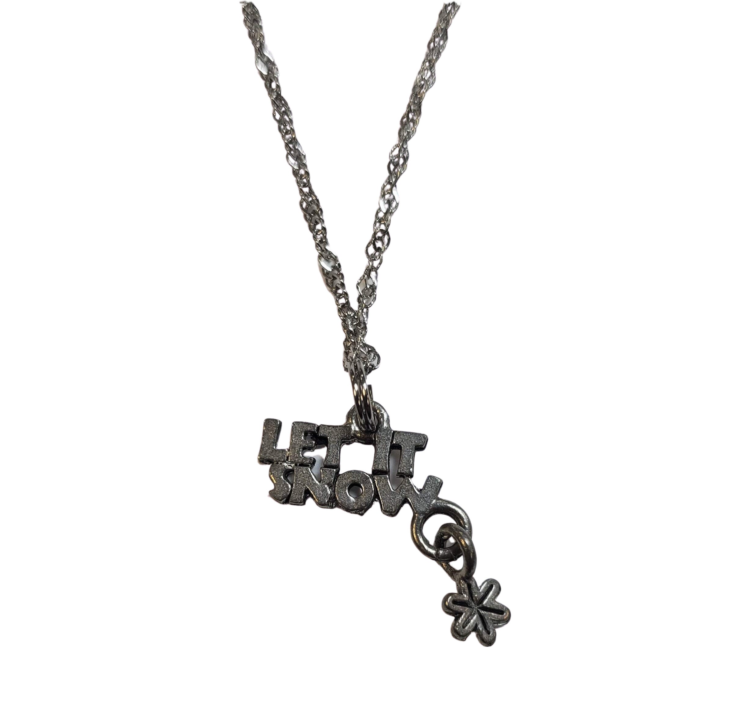 Let It Snow Charm Necklace - Winter Wonderland Jewelry