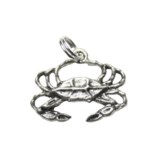 Silver Crab Charm Necklace - Nautical-Inspired Jewelry
