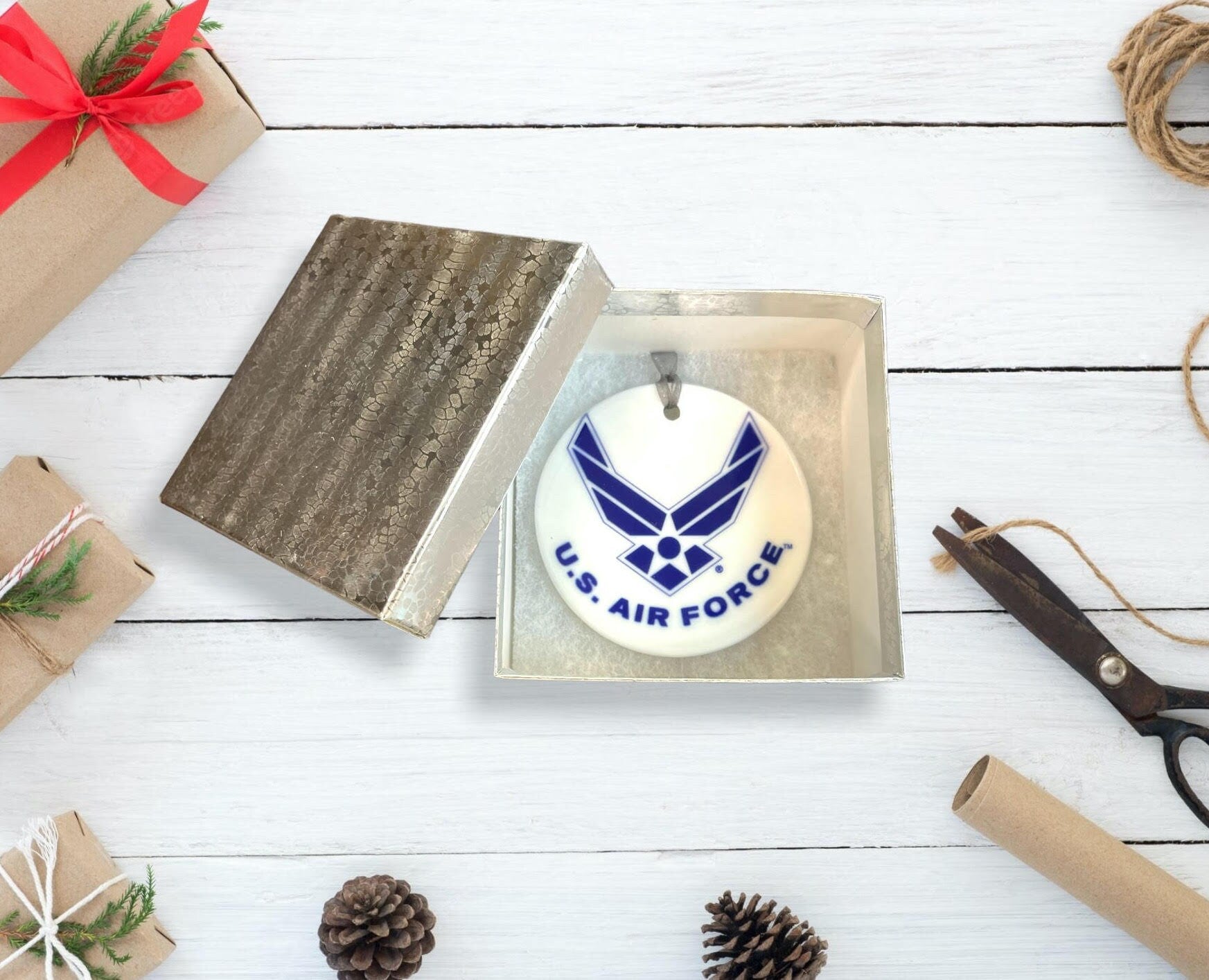 Air Force Gift -USAF - Military Pride - Patriotic Gift - Veteran Gift - Officially Licensed - Air Force Ornament - Christmas Ornament
