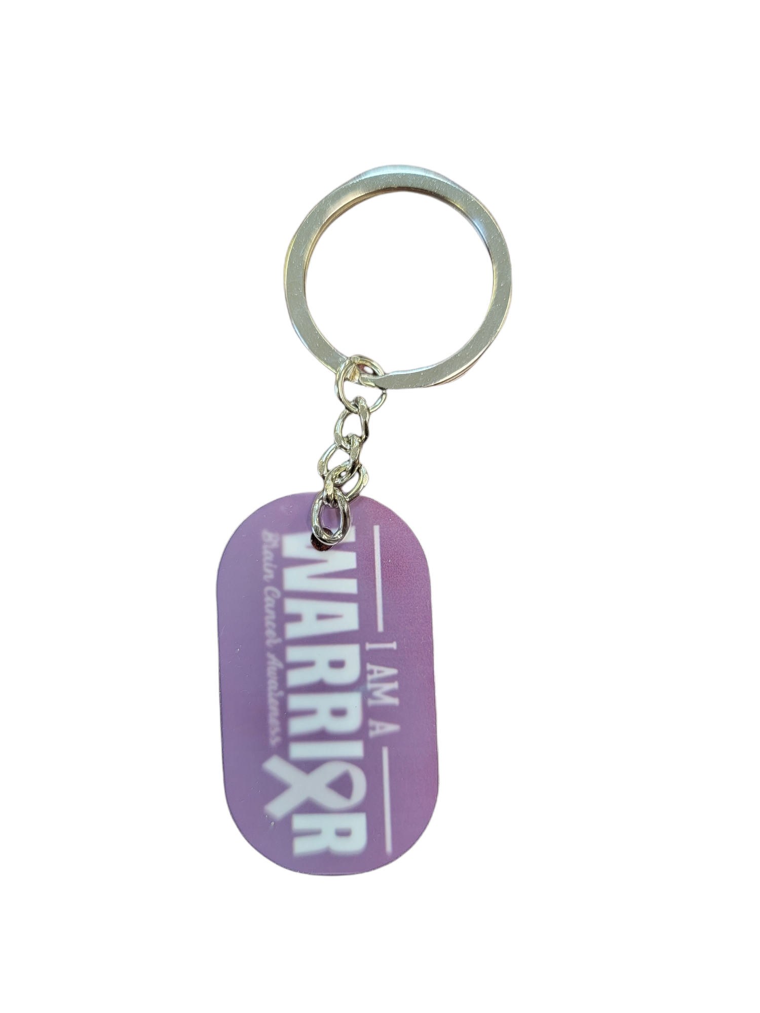 Brain Cancer Awareness Keyrings - Go Gray Charity Keychain