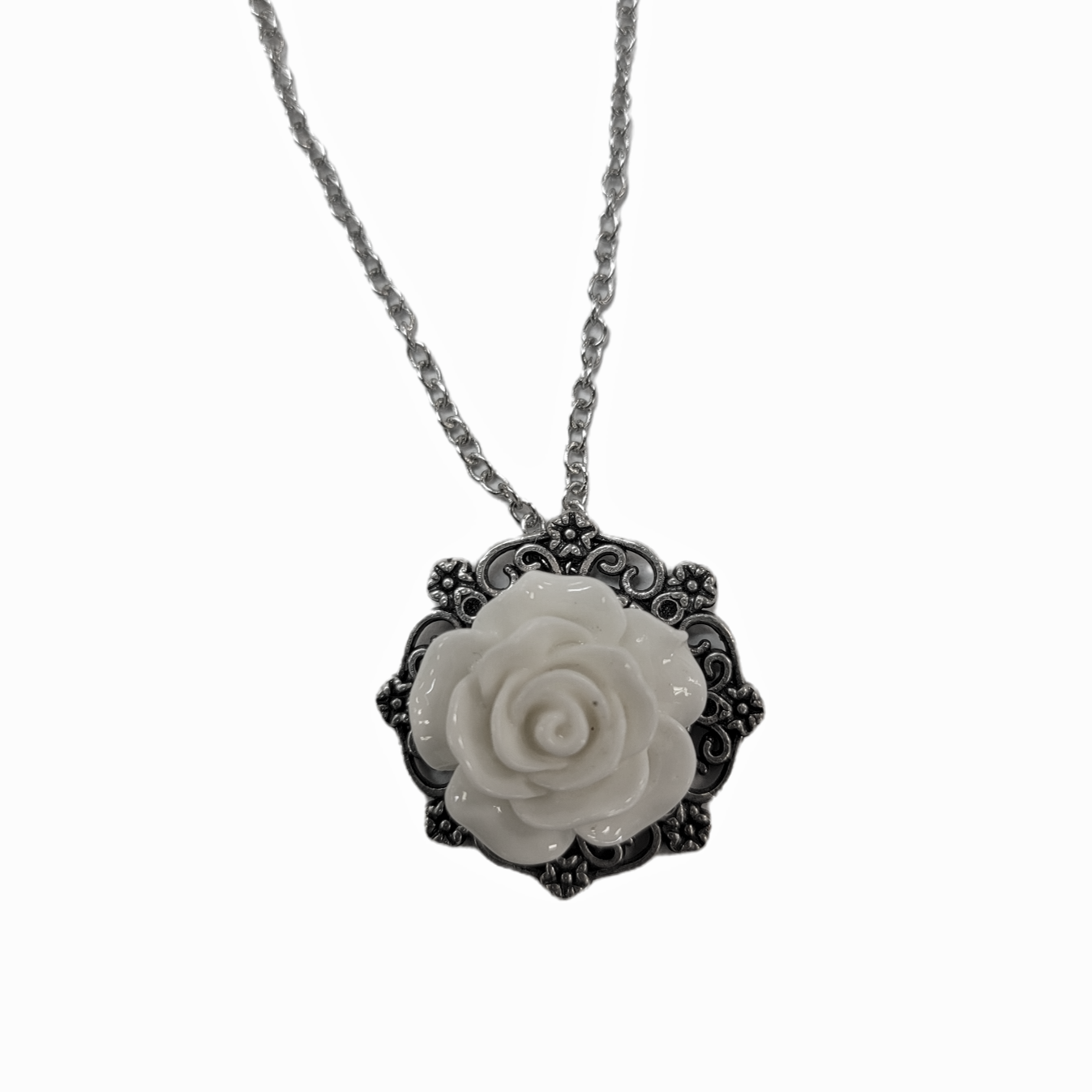 Michelle Marie's Victorian Rose Pendant Necklace - Bridesmaid and Wedding Jewelry