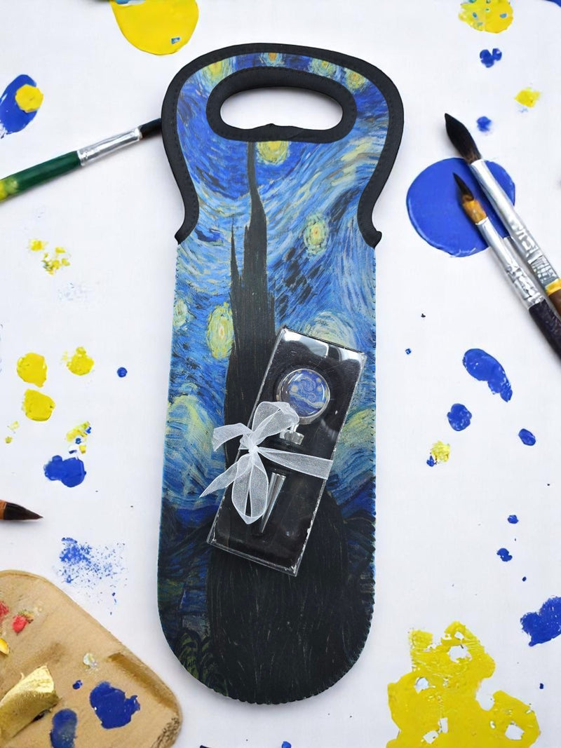 Starry Night Wine Bag | Van Gogh Art Lover Gift
