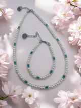 Austrian Crystal Birthstone and Pearl Set Necklace/Bracelet/Earring