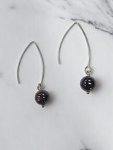Gemstone Drop Earrings | Long Stainless Steel Hooks | Choose Your Stone