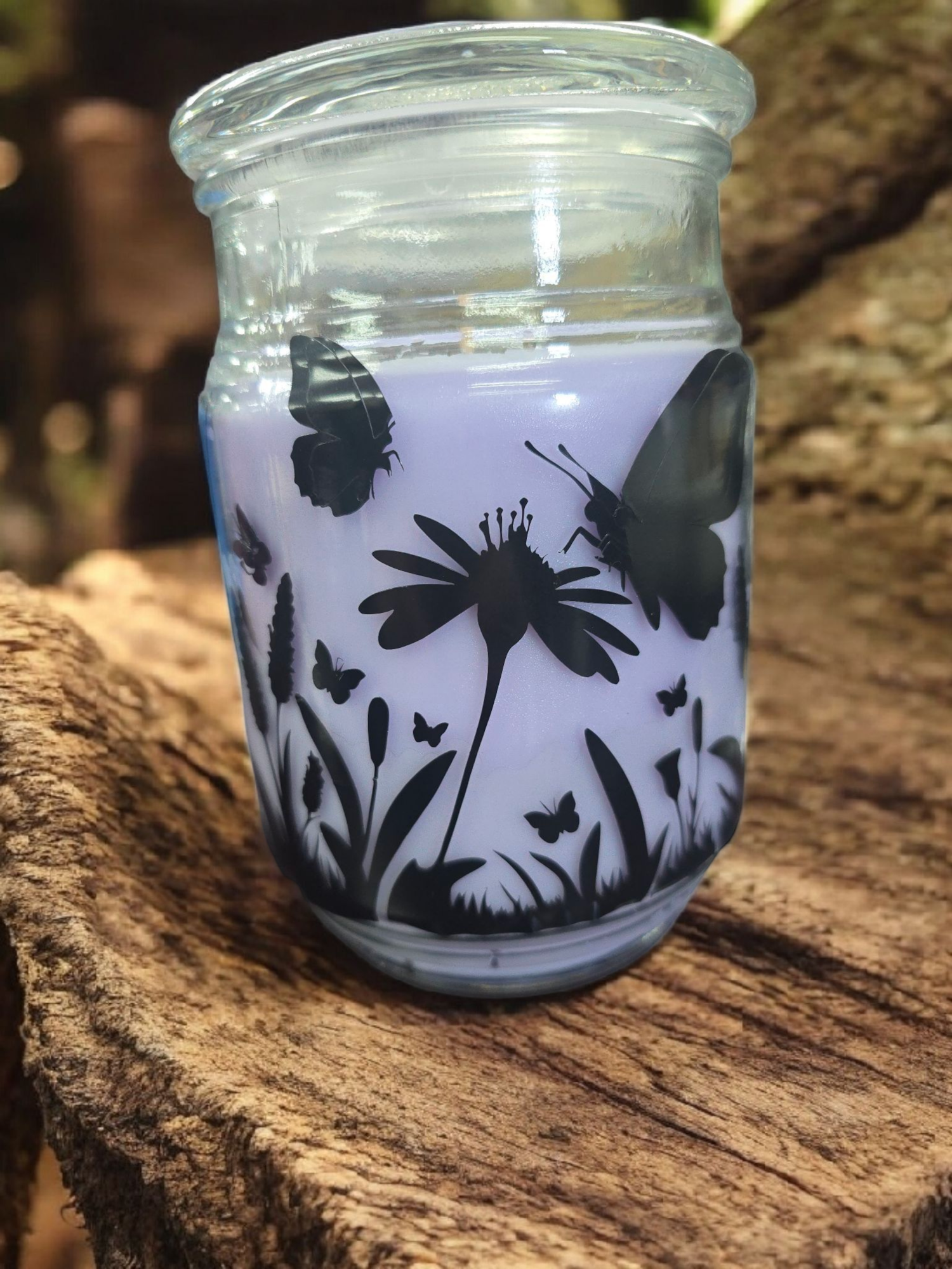 Enchanted Garden Scented Candles - Floral & Butterfly Print