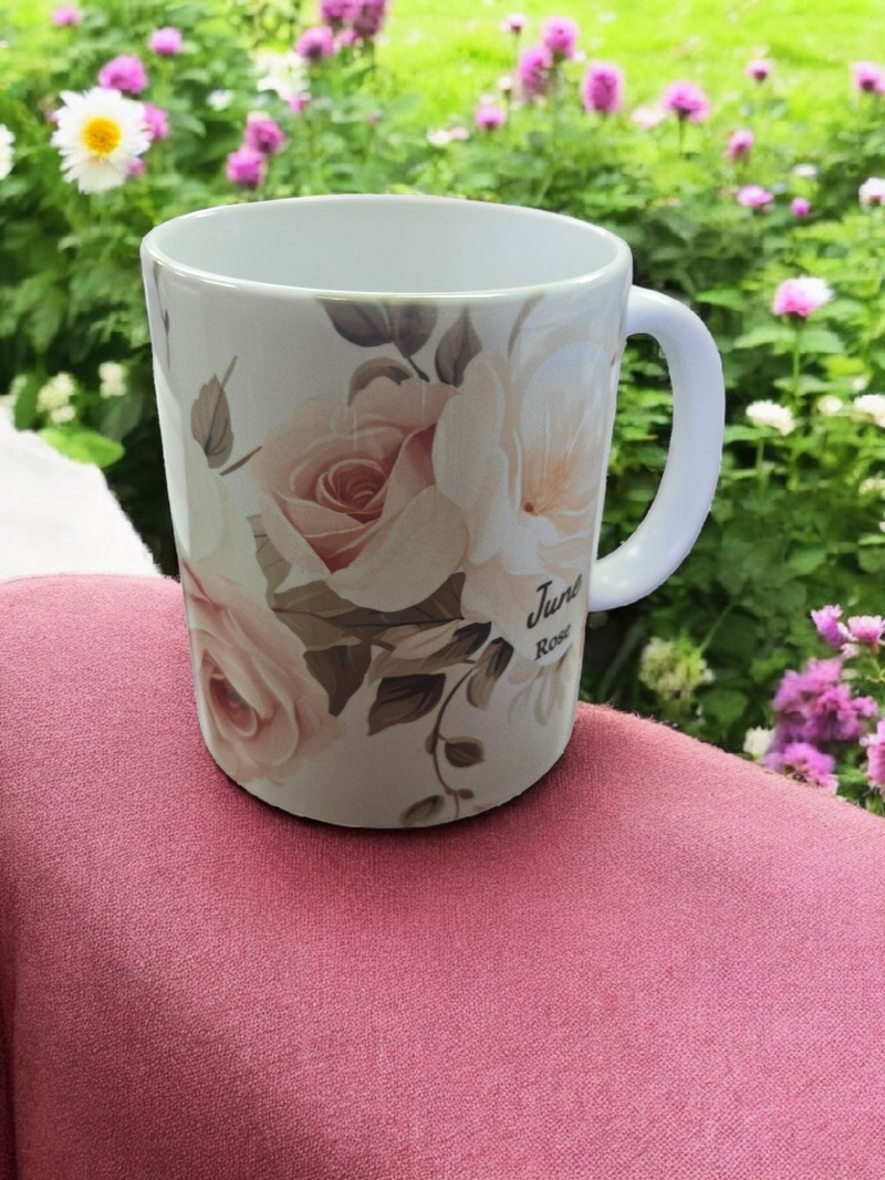 June Birthday Gift Box, Candle, Moonstone Jewelry, Rose Mug, Women's Gift