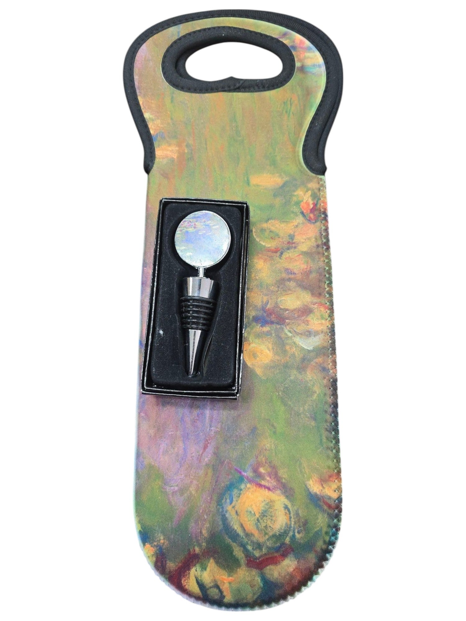 Monet's Water Lilies Wine Bag | Impressionist Art Wine Tote