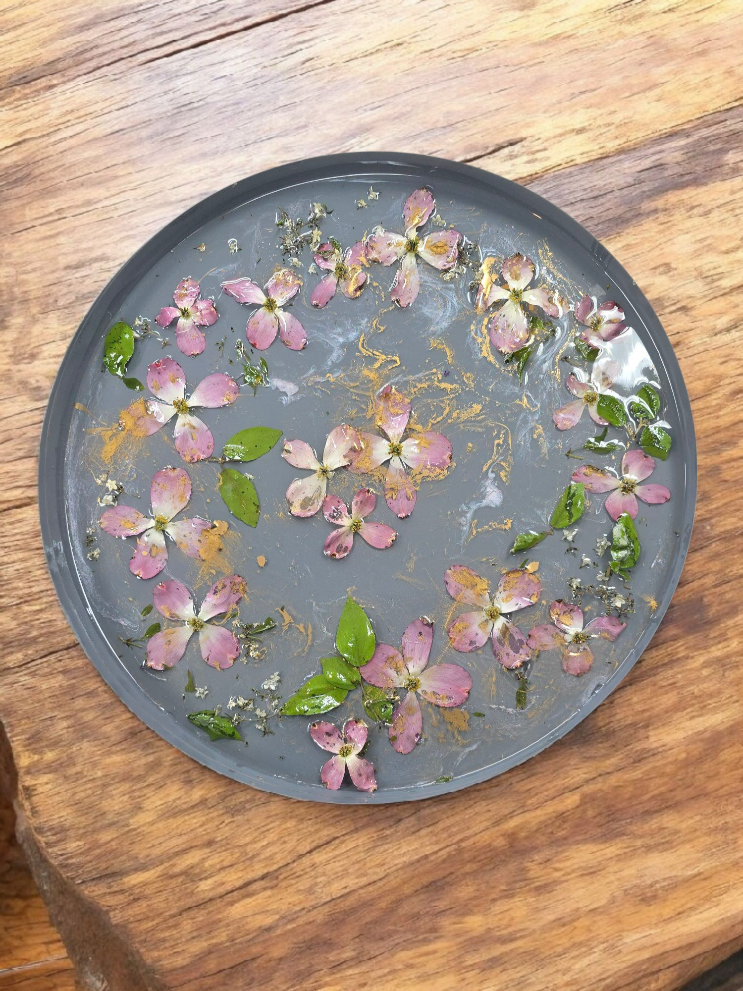 One-of-a-Kind Real Flower & Nature Resin Coffee Table