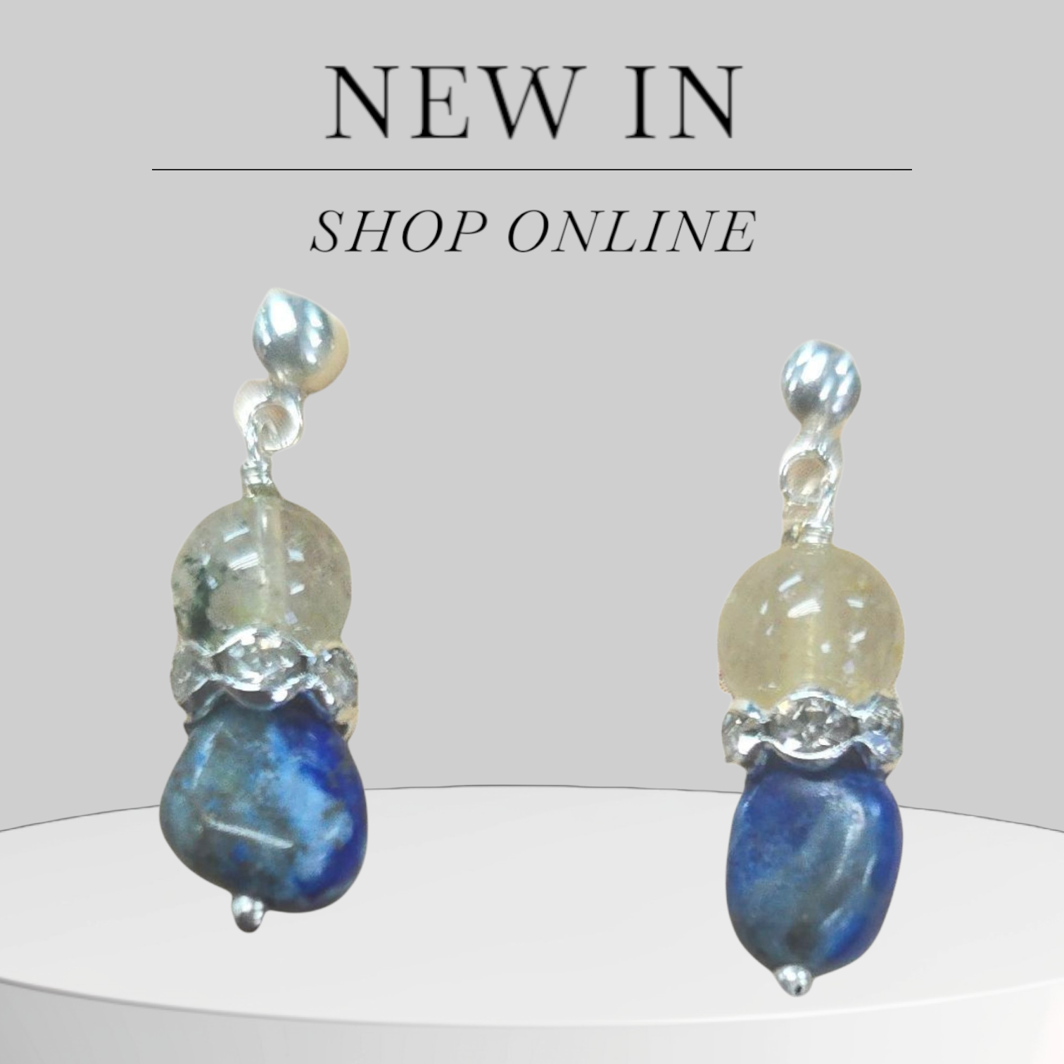The Hope Collection | Lapis & Aquamarine Sterling Silver Cancer Charity Jewelry Set | Sterling Silver