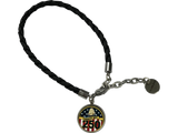 Officially Licensed Military Leather Rope Charm Bracelet – 250th Anniversary Collection (Army, Navy, Marine)