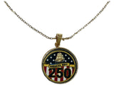 Officially Licensed Military Pendant Necklace – 250th Anniversary Collection (Army, Navy, Marine)