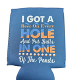 Golf Themed Beer Koozies