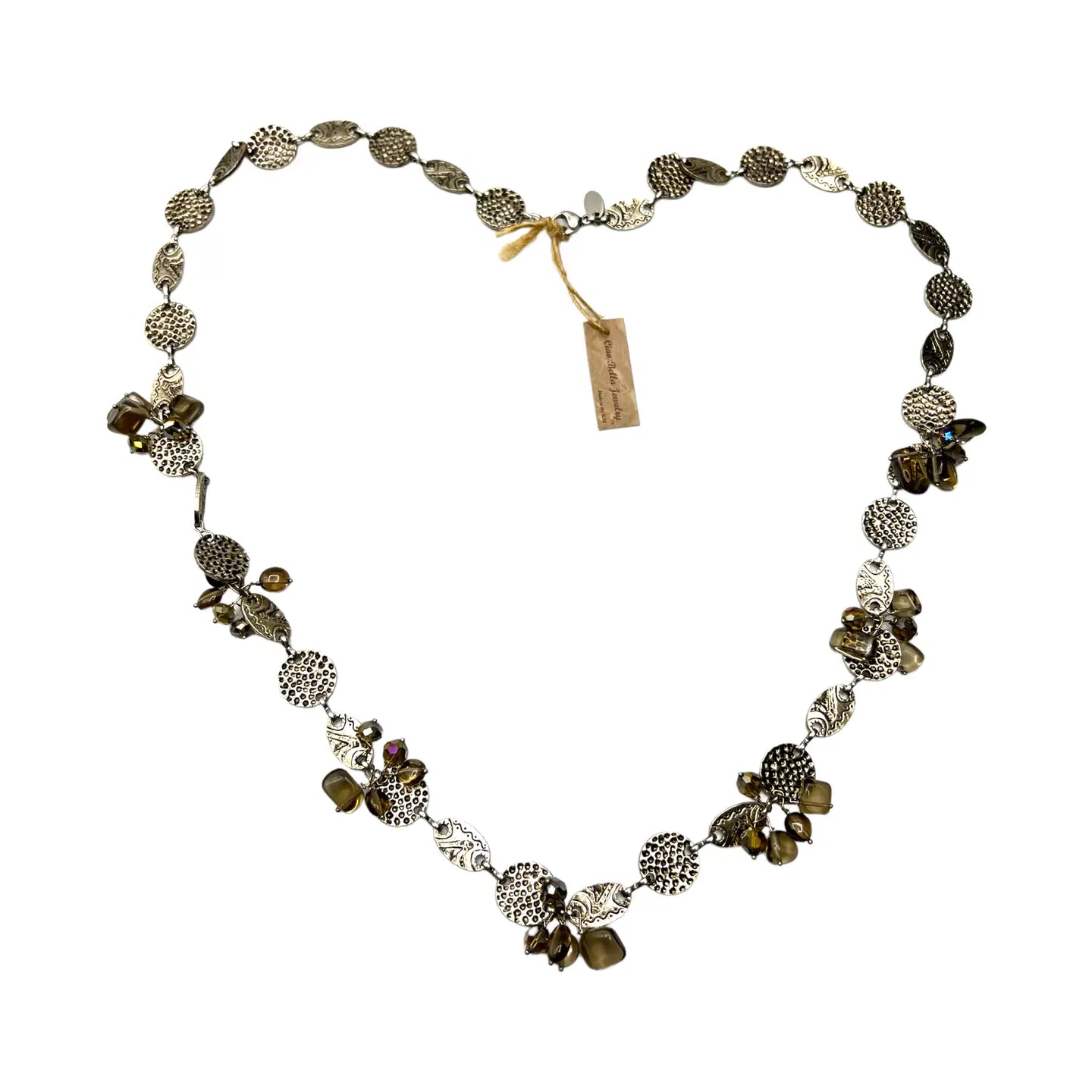 Artisanal Floating Gemstone Cluster Necklace Collection