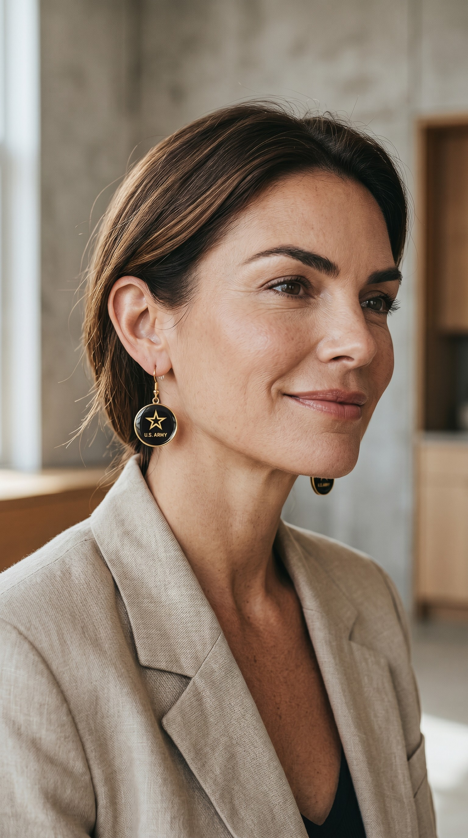 Army Seal, Army Star Silver or Gold Drop Earrings | Made in the USA| Officially Licensed