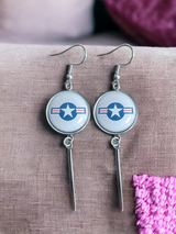 Officially Licensed Military Charm Earrings - A Proud Symbol of Service and Sacrifice