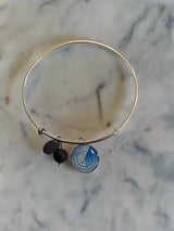 Air Force Seal Bangle Bracelet | Stainless Steel, Lapis Blue, Officially Licensed