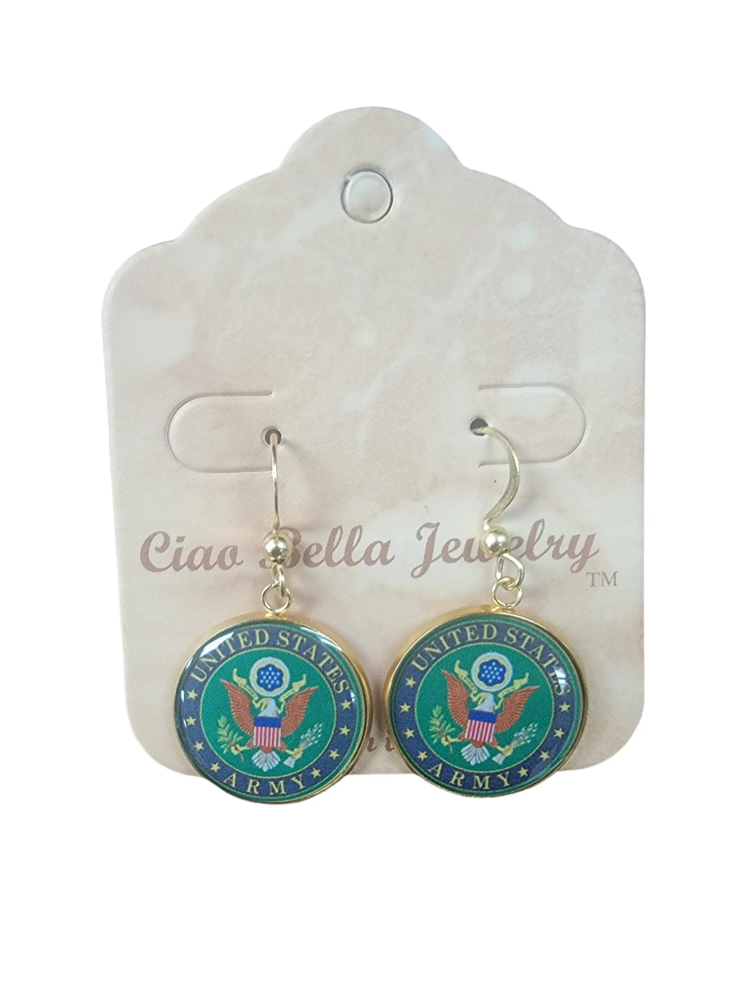 Army Earrings - Officially Licensed, Sterling Silver