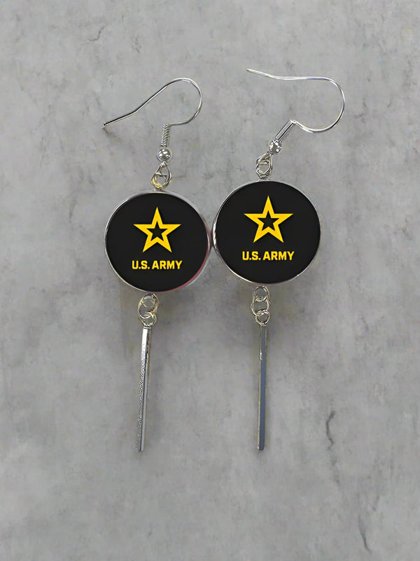 Officially Licensed Military Charm Earrings - A Proud Symbol of Service and Sacrifice