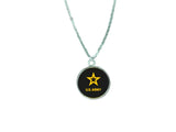 Officially Licensed Military Pendant Necklace in Gold or Silver