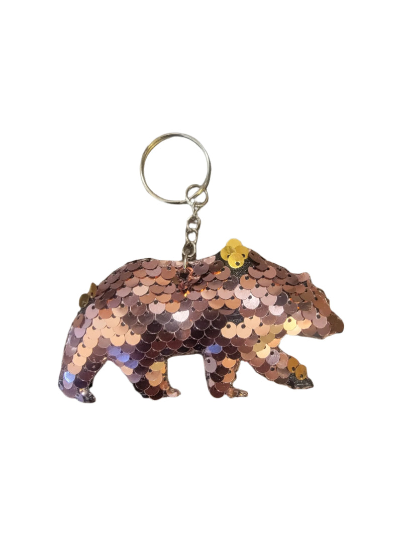 Color-Changing Sequin Bear Keychain - Cute and Fun Key Accessory