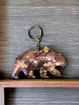 Color-Changing Sequin Bear Keychain - Cute and Fun Key Accessory