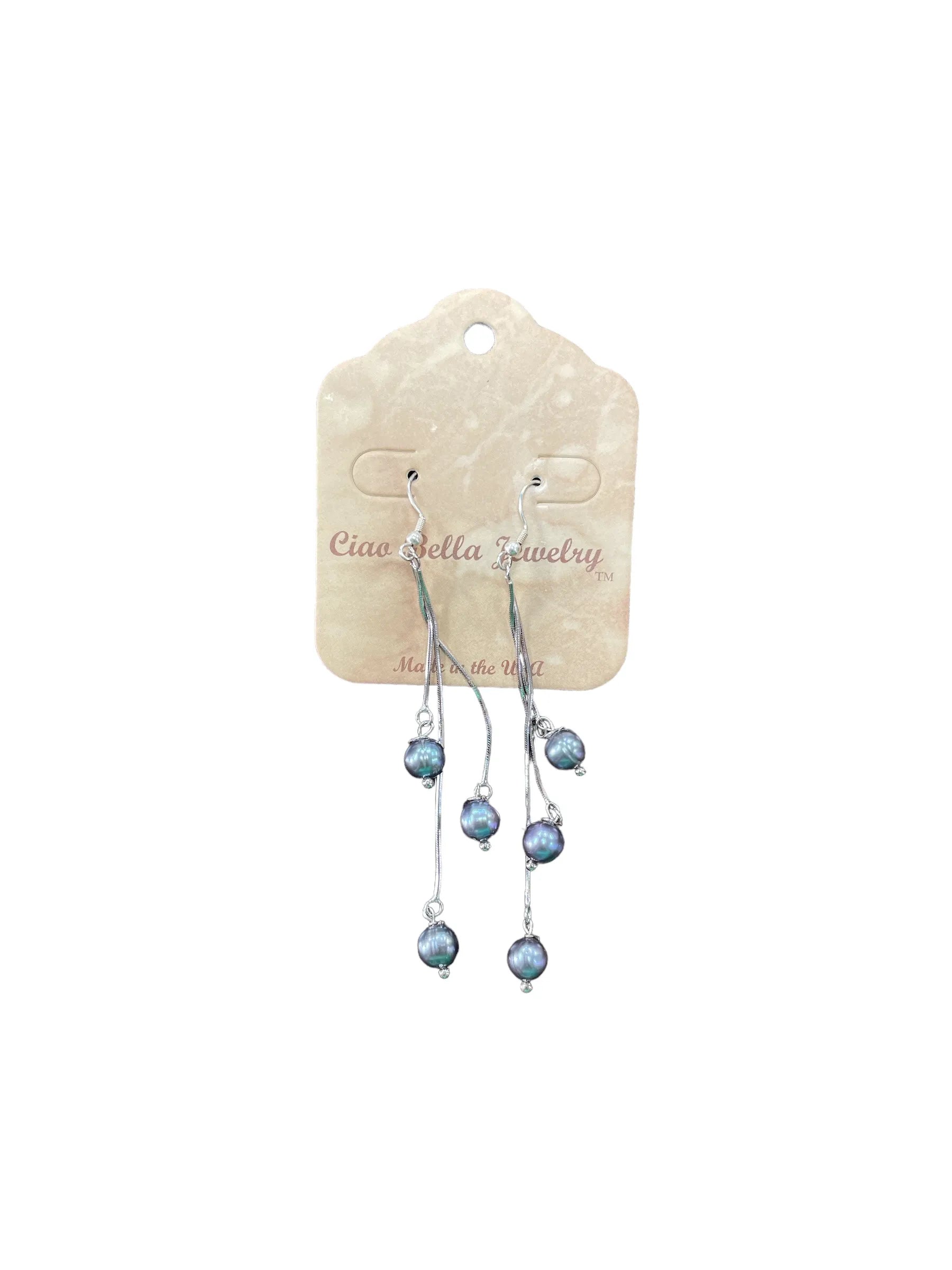 Elegant Freshwater Pearl Drop Earrings in Sterling Silver - Timeless Style