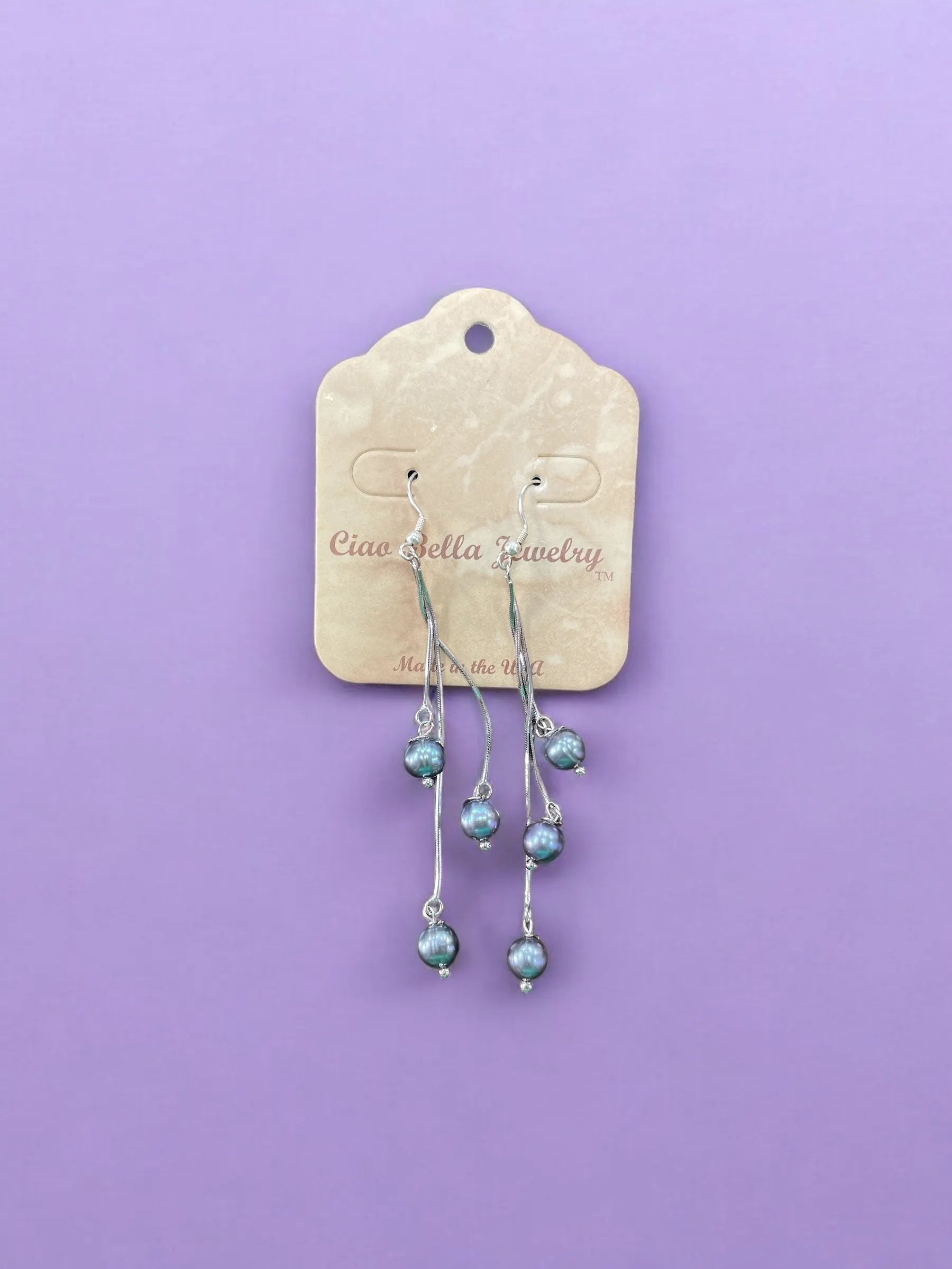 Elegant Freshwater Pearl Drop Earrings in Sterling Silver - Timeless Style