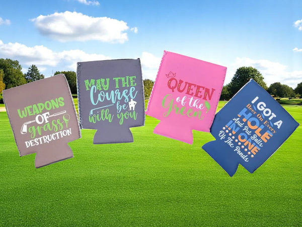 Golf Themed Beer Koozies